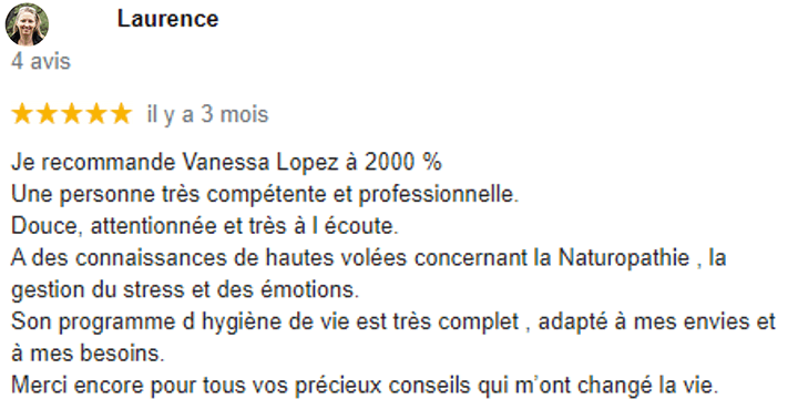 5 avis vanessa lopez naturopathe reiki laurence